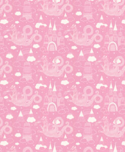 Dragon Sky - Pink - by Majvillan wallpaper
