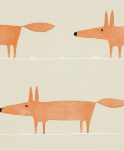 Mr Fox wallpaper in ginger