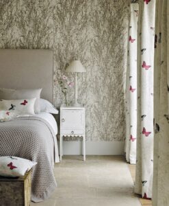 Meadow-Canvas wallpaper in the Woodland Walk collection from Sanderson