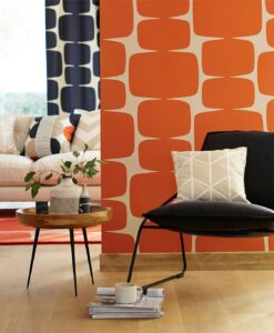 Scion-Lohko-Wallpaper-Lohko-orange-cream-geometric-wallpaper-funky-designer-2