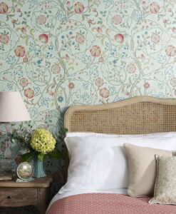 Mary Isobel Wallpaper by Morris & Co in Blue and Pink