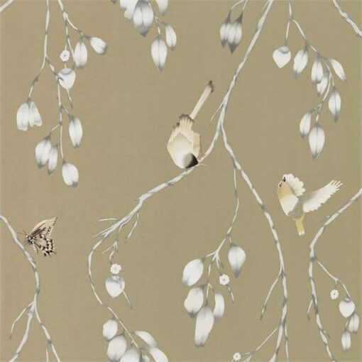Iyanu Wallpaper in Linen and Blush