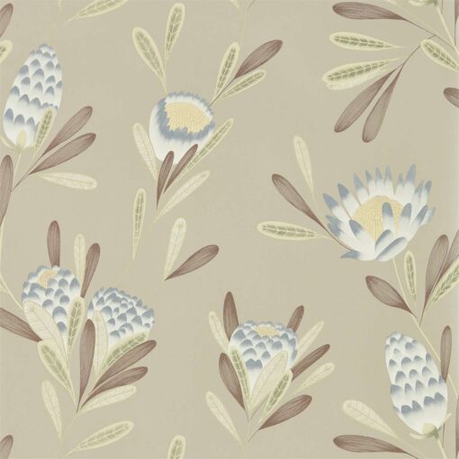 Cayo wallpaper in Mist and Linden
