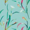 Sanoa Wallpaper from the Zapara Collection in Lagoon and Zest