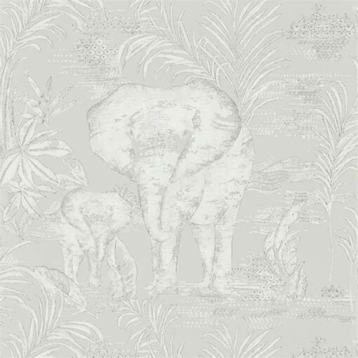 Kinabalu elephant wallpaper in Silver