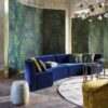Taisho Lotus Wallpaper from The Muse Collection by Zohany in Malachite & Lapis