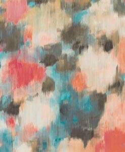 Exuberance Wallpaper from the Standing Ovation Collection by Harlequin Wallpaper in Coral & Turquoise