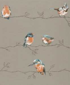 Persico Wallpaper from the Standing Ovation Collection by Harlequin in Tang & Duck Egg