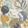 Doyenne Wallpaper from the Standing Ovation Collection by Harlequin in Ochre, Stone & Mint