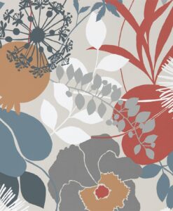 Doyenne Wallpaper from the Standing Ovation Collection by Harlequin in Chalk, Copper & Sepia