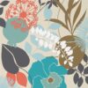 Doyenne Wallpaper from the Standing Ovation Collection by Harlequin in Sky, Olive & Coral
