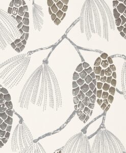 Epitome Wallpaper from the Standing Ovation Collection by Harlequin Wallpaper in Gilver, Silver & Chalk
