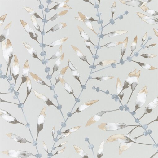 Chaconia Wallpaper from the Anthozoa Collection in Amber & Slate