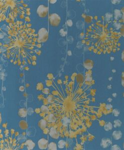 Moku Wallpaper from the Anthozoa Collection in Indigo & Pebble
