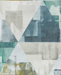 Geodesic Wallpaper from the Entity Collection in Emerald & Linden