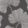 Azurea wallpaper from the Lucero Collection by Harlequin in Ebony & Rose Gold