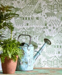 The Allotment Wallpaper from The Potting Room Collection