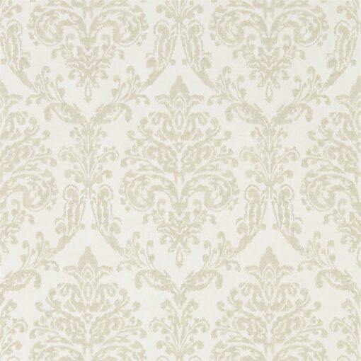 Riverside Damask Wallpaper from Waterperry Wallpapers in Oyster and Pearl