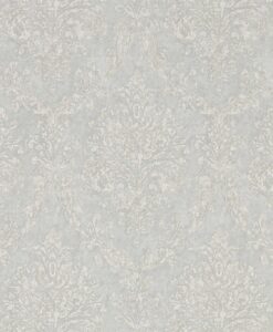 Riverside Damask Wallpaper from Waterperry Wallpapers in Dove & Silver