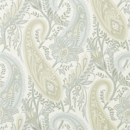 Cashmere Paisley Wallpaper from the Art of the Garden Collection in Duck Egg & Opal