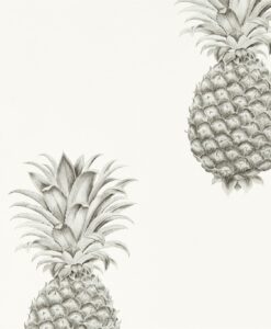 Pineapple Royale Wallpaper from The Art of the Garden Collection in Silver & Ivory
