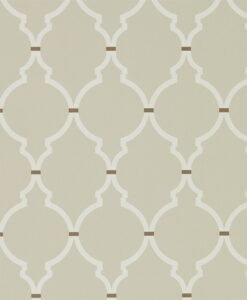 Empire Trellis Wallpaper from the Art of the Garden Collection in Linen and Cream