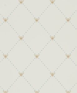 Nectar Wallpaper from The Potting Room Collection in Linen & Honey in Copper & Denim