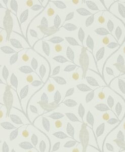 Damson Tree Wallpaper from The Potting Room Collection in Dijon & Mole
