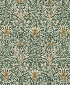 Snakeshead wallpaper from the Archives IV collection by Morris & Co. in Forest & Thyme