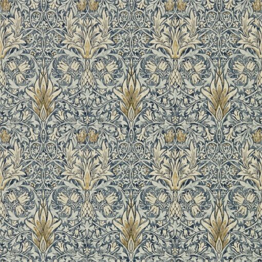 Snakeshead wallpaper from the Archives IV collection by Morris & Co. in Indigo & Cumin