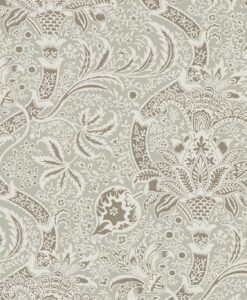 Indian Wallpaper from the Archives IV Collection by Morris & Co. in Grey & Pewter