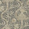 Indian Wallpaper from the Archives IV Collection by Morris & Co. in Charcoal & Nickel