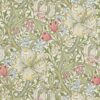 Golden Lily Wallpaper from The Craftsman Wallpapers by Morris & Co. in Green & Red