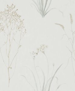Farne Grasses Wallpaper by Sanderson Home in Silver & Ivory