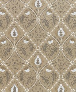 Pure Trellis Wallpaper from the Pure North Collection by Morris & Co. in Gold