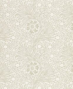 Pure Marigold Wallpaper by Morris & Co. in soft gilver
