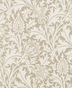 Pure Thistle Beaded wallpaper in Gilver by Morris & Co