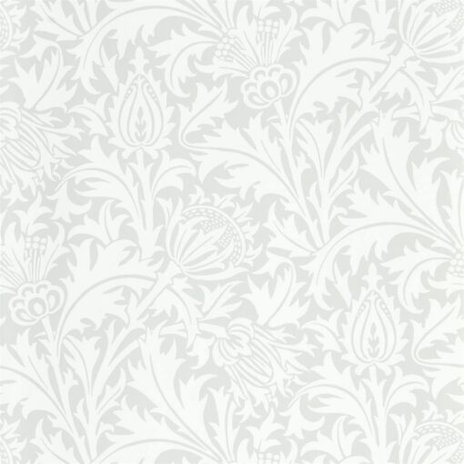 Pure Thistle Wallpaper by Morris & Co. from the Pure North Collection in Grey Blue