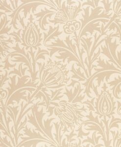 Pure Thistle Wallpaper by Morris & Co. from the Pure North Collection in Linen