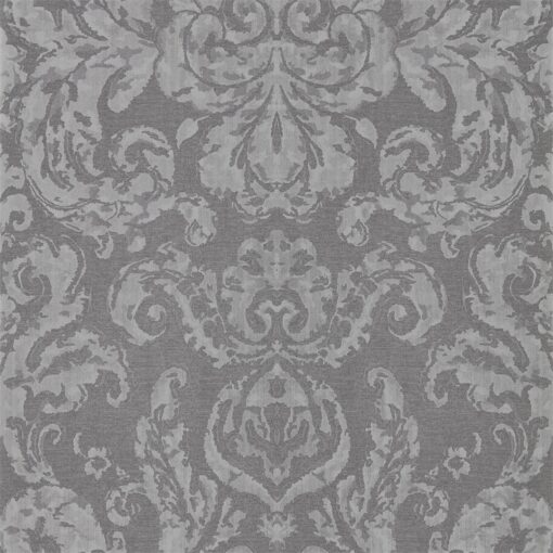 Brocatello Wallpaper from the Damask Wallpapers Collection by Zophany in Logwood Grey