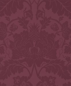 Villandry Wallpaper from the Damask Wallpaper Collection by Zophany in Cinnabar