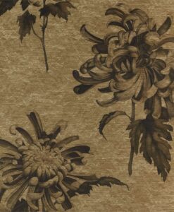Evelyn Wallpaper from The Muse Collection by Zophany in Antique Gold and Olivine