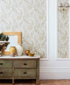 Cashmere Paisley Wallpaper from the Art of the Garden Collection by Sanderson Home