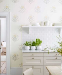 Protea Flower Wallpaper from The Art of the Garden Collection by Sanderson Home