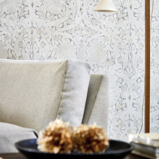 Pure Pimpernel Wallpaper by Morris & Co in Black Ink