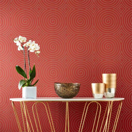Sakura Wallpaper from the Momentum 04 Collection - in red