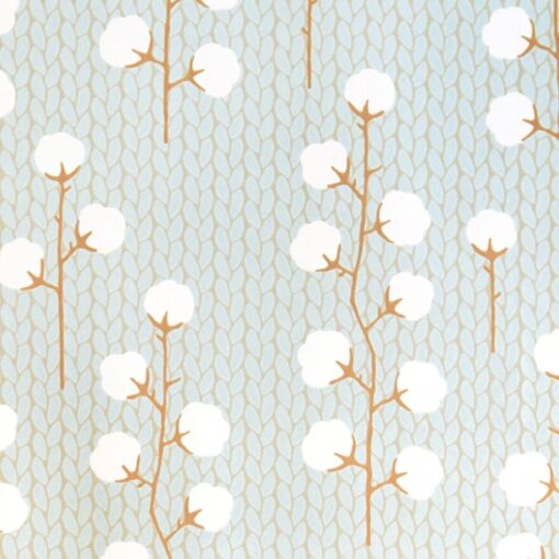 Sweet Cotton Wallpaper by Majvillan in Turquoise