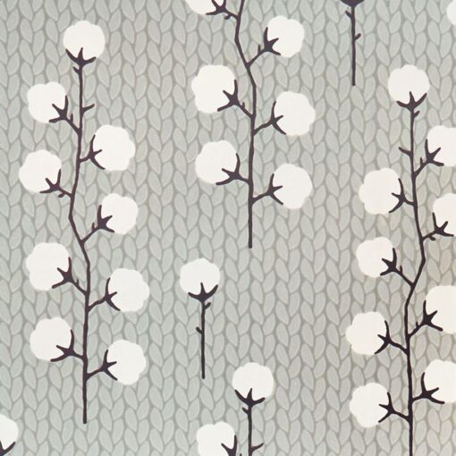 Sweet Cotton Wallpaper by Majvillan in Grey