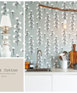 Sweet Cotton Wallpaper by Majvillan in Grey