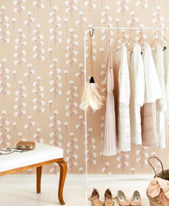 Sweet Cotton wallpaper in pink by Majvillan 108-01